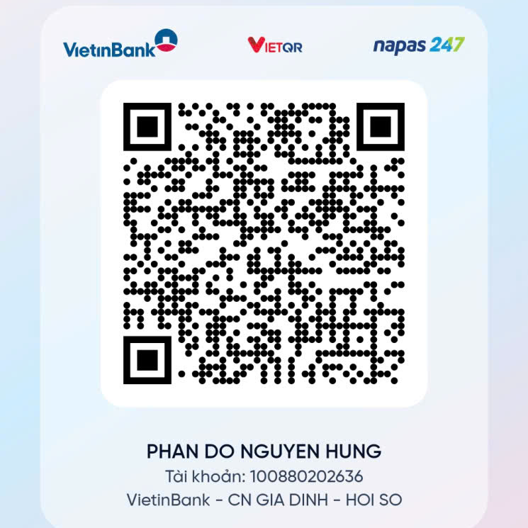 VietQR code for a bank transfer to the developer